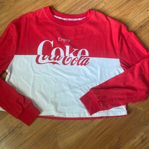 Long sleeved Coca Cola crop top